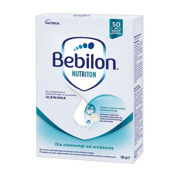 Bebilon Nutriton, do postępowania dietetycznego w przypadku ulewań dla niemowląt od urodzenia, 135 g