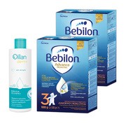 Zestaw 2x Bebilon Advance Pronutra 3, Junior, formuła na bazie mleka po 1. roku życia, 1000 g + Oillan Derm+, emulsja do kąpieli, 200 ml