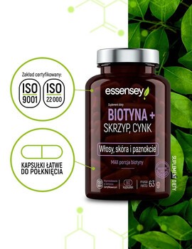 Essensey Biotyna+Skrzyp, Cynk, kapsułki, 90 szt.