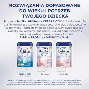 Bebilon Profutura CESARBIOTIK 1, mleko początkowe od urodzenia, proszek, 800 g