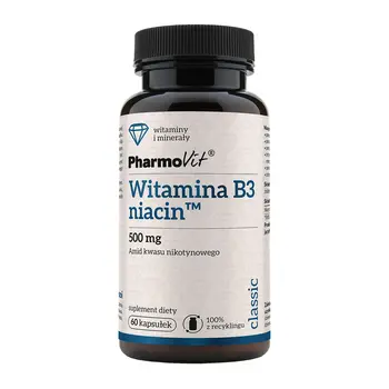 Pharmovit Witamina B3 Niacin 500 mg, kapsułki, 60 szt.