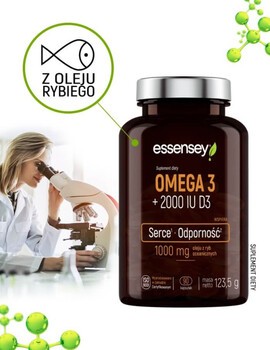 Essensey Omega 3 + 2000 IU D3, kapsułki, 90 szt.