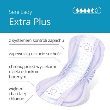 Seni Lady, wkładki urologiczne, plus, 15 szt.