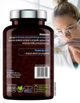Essensey Melatonina, Szybsze zasypianie, kapsułki, 120 szt.