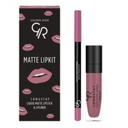 Golden Rose Matte Lipkit, zestaw do makijażu ust, pink, 7,6 g