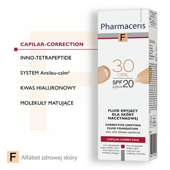 Pharmaceris F, fluid kryjący dla skóry naczynkowej, Opal 30, 30 ml