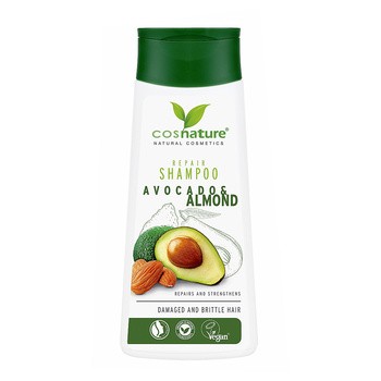 Cosnature, naturalny regenerujący szampon do włosów z awokado i migdałami, 200 ml