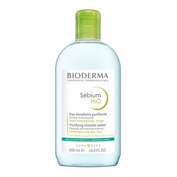 Bioderma Sebium H2O, woda micelarna do skóry mieszanej i tłustej, 500 ml