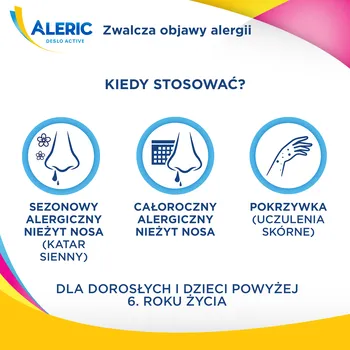 Aleric Deslo Active 0,5 mg/ml, syrop 60ml, na alergię i katar sienny dla dzieci