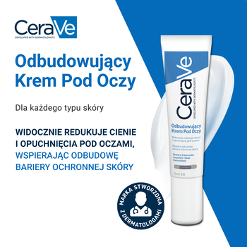CeraVe, odbudowujący krem pod oczy dla skóry normalnej i suchej, 14 ml