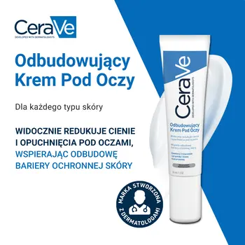 CeraVe, odbudowujący krem pod oczy dla skóry normalnej i suchej, 14 ml