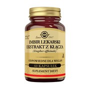 Solgar Imbir lekarski - ekstrakt z kłącza, kapsułki, 60 szt.