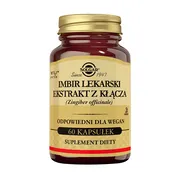 Solgar Imbir lekarski - ekstrakt z kłącza, kapsułki, 60 szt.