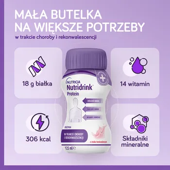 Nutridrink Protein, płyn o smaku owoców leśnych, 4 x 125 ml