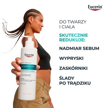 Eucerin Dermopure Clinical, żel redukujący niedoskonałości do twarzy i ciała, 400 ml