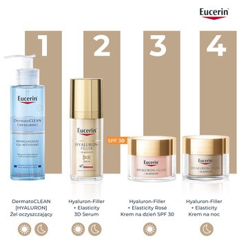 Eucerin Hyaluron Filler+Elasticity, różany krem na dzień SPF 30, 50 ml
