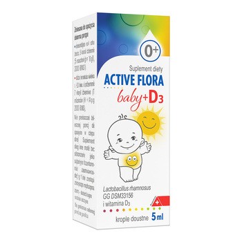 Active Flora Baby + D3, krople, 5 ml