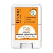 Lirene Dermoprogram Sun, sztyft do twarzy i ciała SPF50+, 15 g