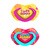 Canpol Babies, smoczek silikonowy, symetryczny, Neon Love, 18 m +, pink, 2 szt.