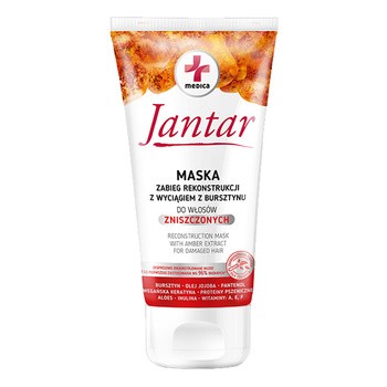 Jantar Medica, maska-zabieg rekonstrukcji do włosów zniszczonych, 200 ml