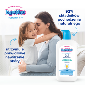 Bambino Rodzina, micelarny żel pod prysznic, 1000 ml