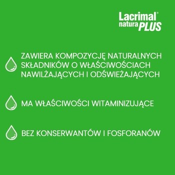 Lacrimal Natura Plus, krople do oczu, 10 ml