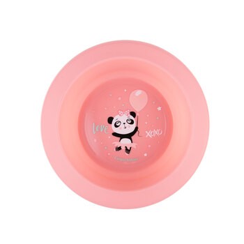 Canpol babies, zestaw naczyń 2 elementy, EXOTIC ANIMALS, różowy, 1 szt.