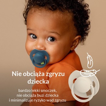 Canpol Lovi Prime, dynamiczny smoczek uspokajający silikonowy, 18 m+ Coconut/Ivory, 2 szt.