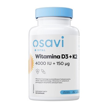 Osavi Witamina D3 + K2 4000IU + 150 μg, kapsułki, 120 szt.