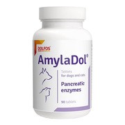 Dolfos AmylaDol, enzymy trawienne dla psów i kotów, tabletki, 90 szt.