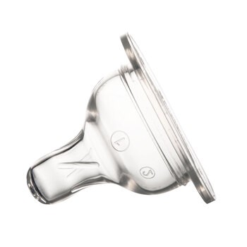 Canpol EasyStart, silikonowy smoczek do butelek szerokich, trójprzepływowy, 3 m+, 1 szt.