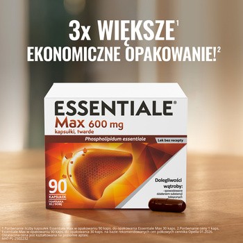 Essentiale Max, 600 mg, kapsułki twarde, 90 szt.