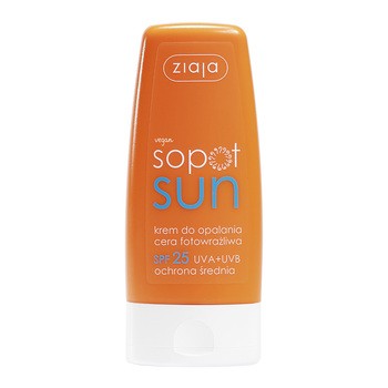 Ziaja Sopot Sun, krem do opalania, cera fotowrażliwa, SPF 25, 60 ml