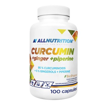 Allnutrition Curcumin + Ginger + Piperine, kapsułki, 100 szt.