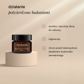 Mokosh regenerujący krem do twarzy anti-pollution, malina mini, 15 ml