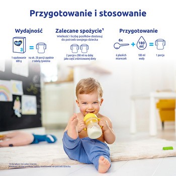 Bebiko Junior 3 NUTRIflor Expert, odżywcza formuła na bazie mleka, powyżej 1. roku życia, proszek, 600 g