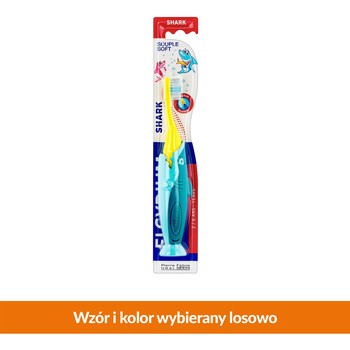 Elgydium Pocket Kids, szczoteczka do zębów, Shark, 2-6 lat, 1 szt.