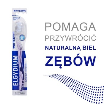 Elgydium Whitening, szczoteczka do zębów, średnia, 1 szt.