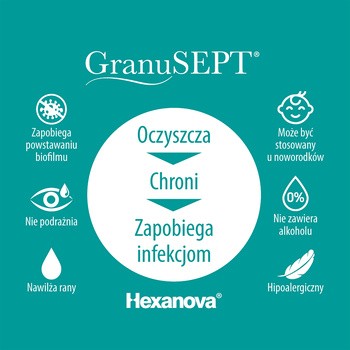 GranuSEPT, roztwór do przemywania ran, 1000 ml