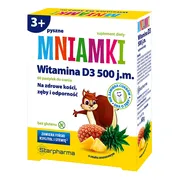 Mniamki Witamina D3 500 j.m, pastylki do ssania, 60 szt.