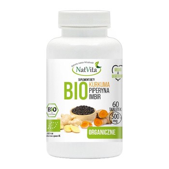 NatVita Bio Kurkuma + Piperyna + Imbir, tabletki, 60 szt.