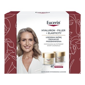 Zestaw Eucerin Hyaluron Filler + Elasticity, krem na dzień SPF30, 50 ml + krem na noc, 50 ml
