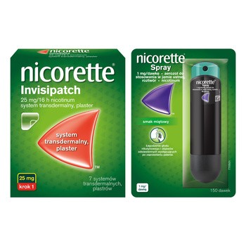 Nicorette Invisipatch, 25 mg/16 h, plastry transdermalne, 7 szt.