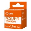 DOZ PRODUCT Uniwersalny przylepiec tkaninowy, 5 m x 2,5 cm, 1 szt.