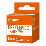 DOZ PRODUCT Uniwersalny przylepiec tkaninowy, 5 m x 2,5 cm, 1 szt.