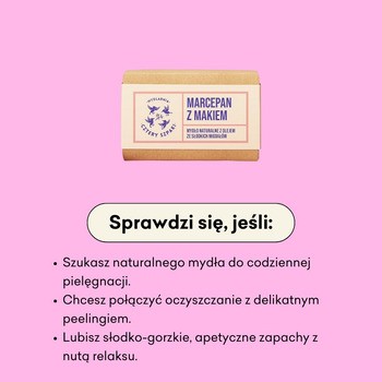 Mydlarnia 4 Szpaki, Marcepan z Makiem, mydło naturalne w kostce, 110 g