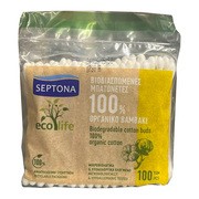 Septona EcoLife, patyczki higieniczne biodegradowalne, 100 szt.