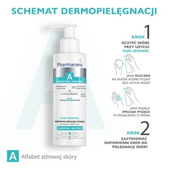 Pharmaceris A Puri-Sensimil, kremowa emulsja myjąca do twarzy i okolic oczu, 190 ml