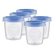 Avent, pojemniki na pokarm, Via, 180 ml, 5 szt.
