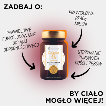 Witamina D3 2000 IU w oleju z czarnuszki, kapsułki, 60 szt.